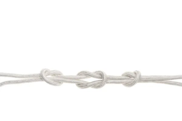 White rope with knots — Stock Photo