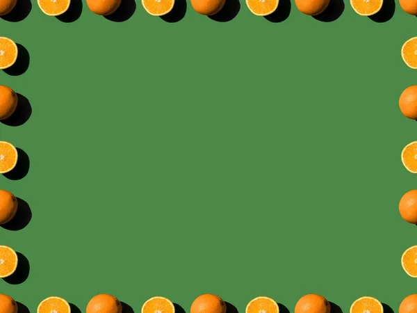 Рамка из апельсинов — стоковое фото