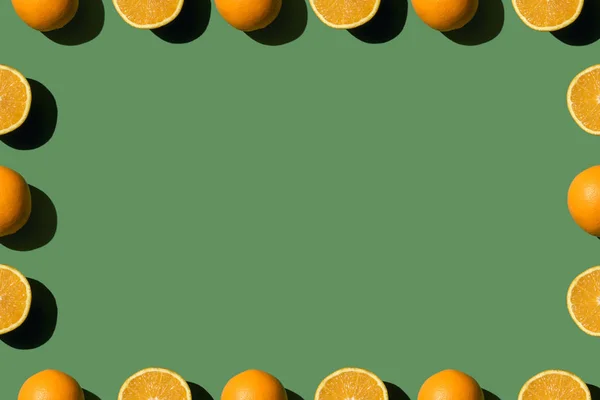 Rahmen aus Orangen — Stockfoto