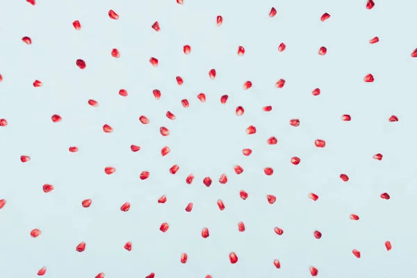 Pomegranate seeds in circles — Stock Photo