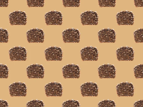 Нарезанный хлеб бесшовный узор — стоковое фото