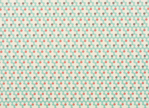 Points rouges, marron et turquoise sur beige — Photo de stock