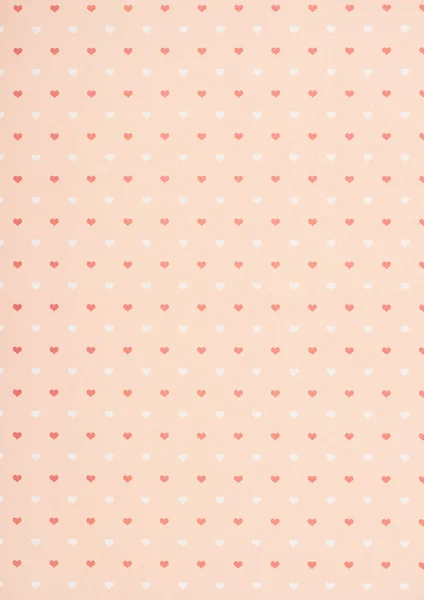 Raccolta di cuori rosa e bianchi su beige — Foto stock