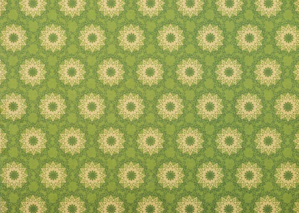 Set of beige mandalas on light green — Stock Photo