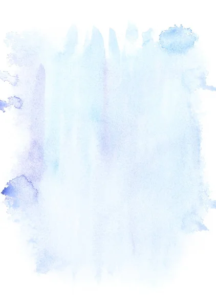 Abstract painting with light blue paint blots and strokes on white — Stock Photo