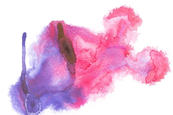 Pintura abstracta con coloridas manchas de pintura de acuarela en blanco — Stock Photo