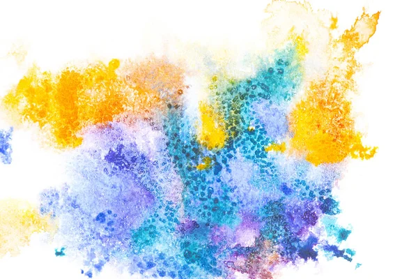 Pintura abstracta con manchas de pintura de colores en blanco — Stock Photo