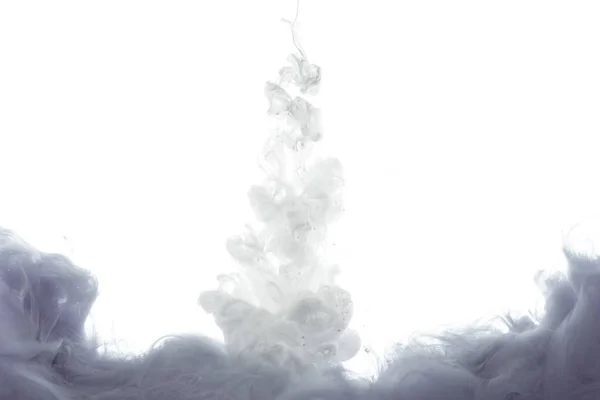Peinture monochromatique grise éclaboussure, isolée sur blanc — Photo de stock