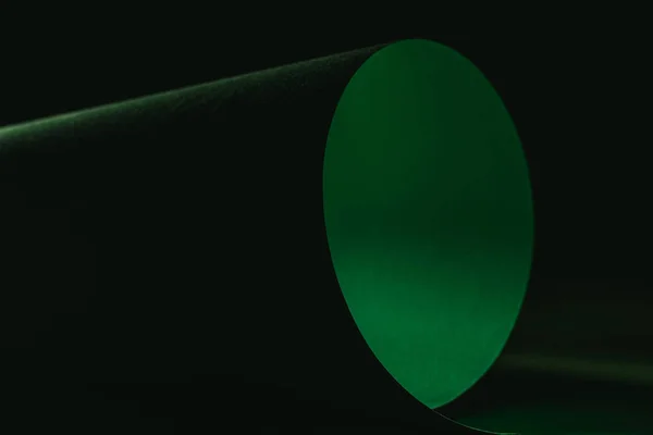 Green warping paper for decoration on black — Stock Photo