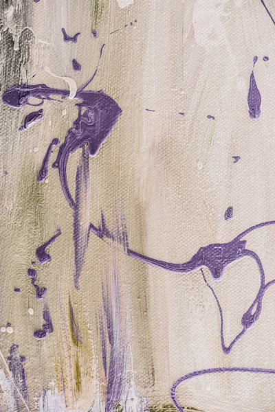 Gros plan de texture abstraite avec éclaboussures violettes artistiques — Photo de stock