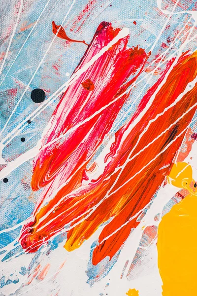 Salpicaduras de pintura al óleo sobre fondo multicolor abstracto - foto de stock