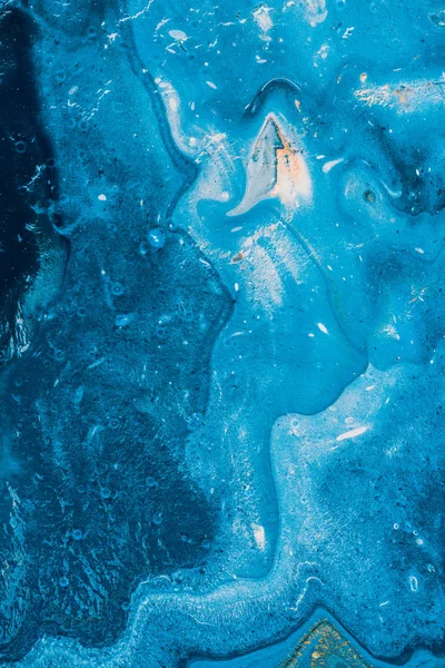 Textura abstracta con pintura al óleo azul — Stock Photo