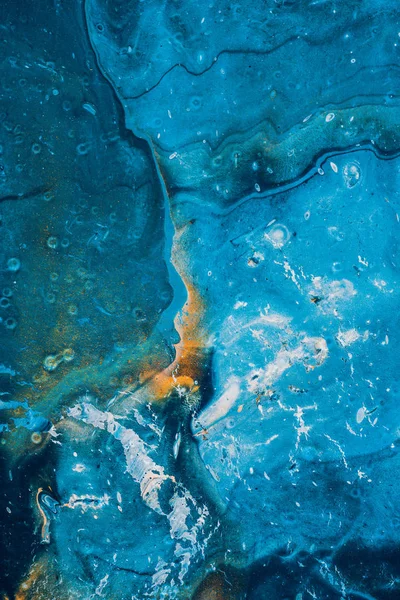 Papel de parede azul abstrato com tinta a óleo — Fotografia de Stock