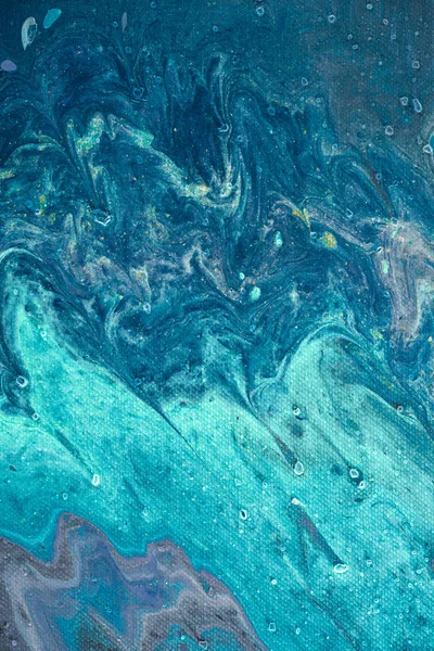 Fondo azul abstracto con pintura acrílica - foto de stock