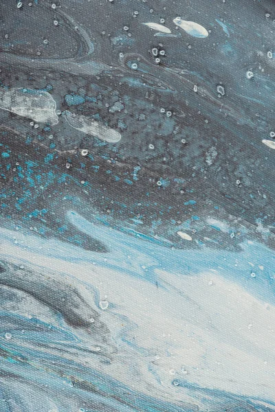 Primer plano del fondo del arte con pintura al óleo azul claro y gris - foto de stock