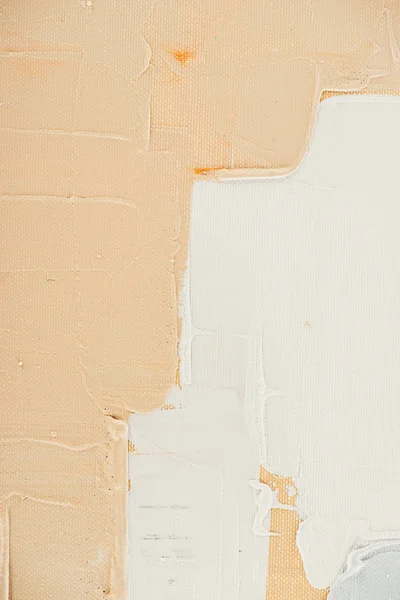 Coups de pinceau beige sur peinture à l'huile abstraite — Photo de stock