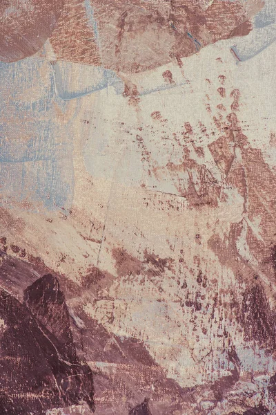 Primo piano di pennellate marroni sulla pittura a olio — Foto stock