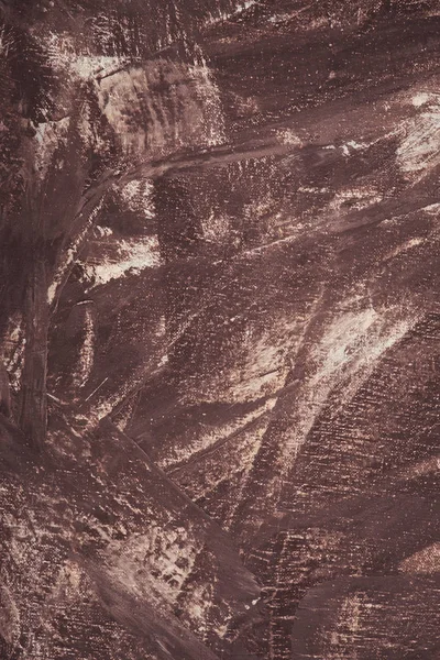 Close up of brown paint brush strokes on abstract texture — Stock Photo
