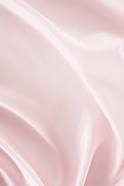 Fond en tissu satin froissé rose clair — Photo de stock