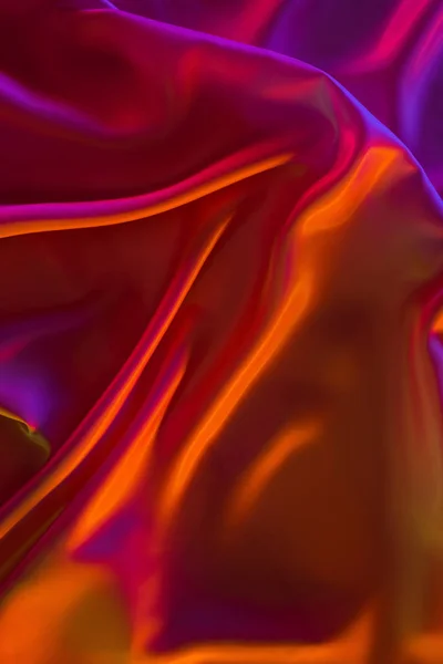 Rosa und orange glänzende Satin-Stoff Hintergrund — Stockfoto