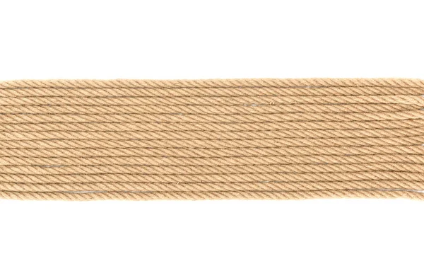 Top view of arranged nautical ropes isolated on white — Stock Photo