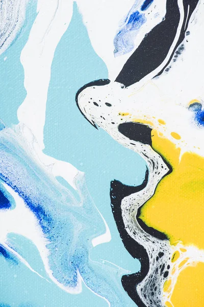 Yellow and light blue creative painting as abstract texture — Stock Photo