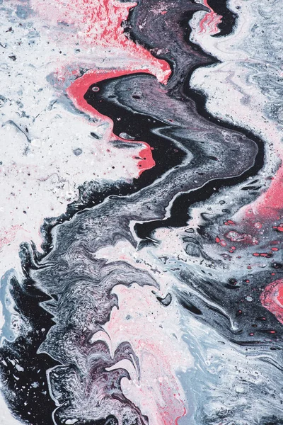 Close up of abstract texture with grey and pink acrylic paint — Stock Photo