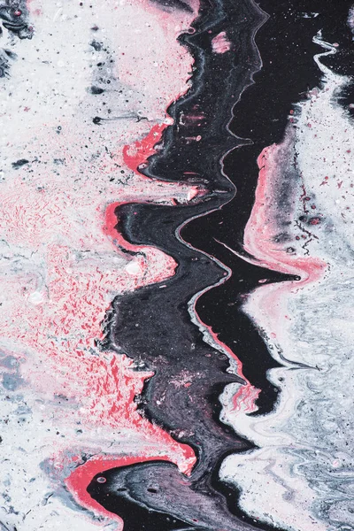 Абстрактна текстура з сірою і рожевою акриловою фарбою — стокове фото