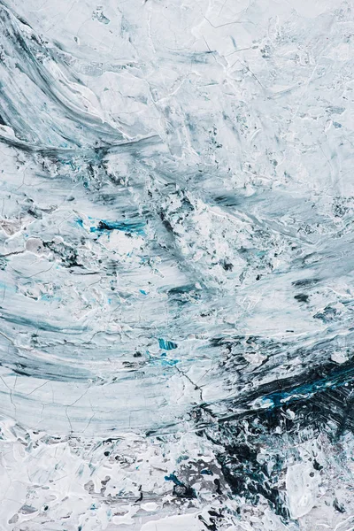 Background with light blue and white brush strokes of oil paint — Stock Photo