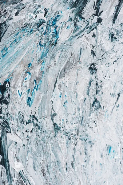 Texture with light blue and grey brush strokes of oil paint — Stock Photo