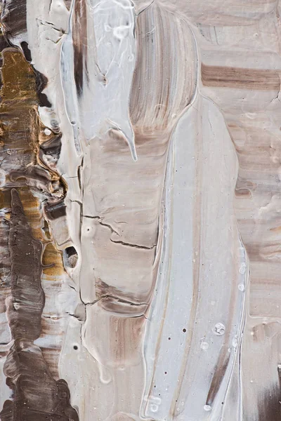 Background with beige and brown brush strokes of oil paint — Stock Photo