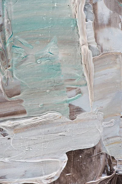 Fondo creativo abstracto con trazos de pincel beige y azul claro de pintura al óleo - foto de stock