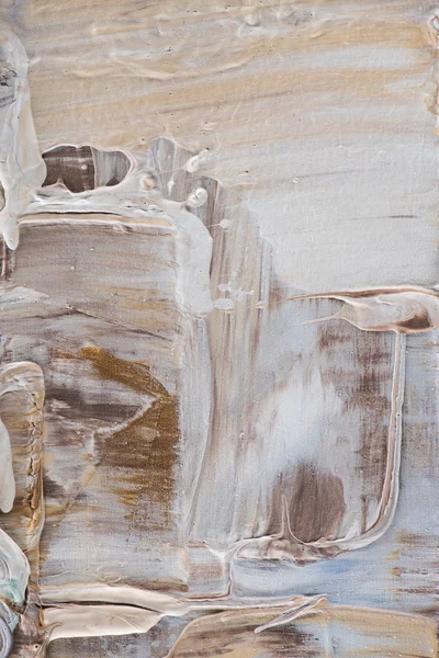 Background with beige and brown brush strokes of oil paint — Stock Photo
