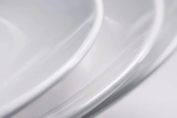 Close-up view of white ceramic plates — Stock Photo