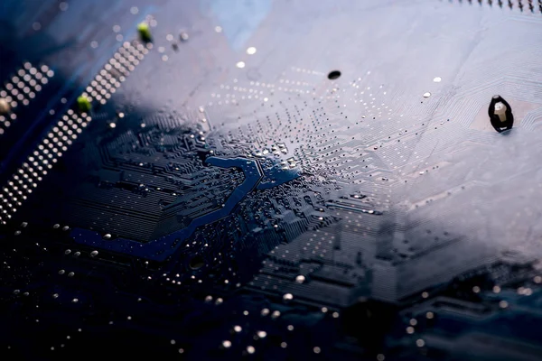 Closeup view of electronic mother board — Stock Photo