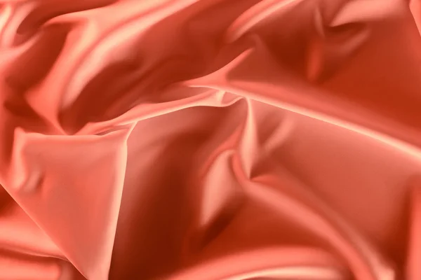 Close up view of elegant pink silky fabric as background — Stock Photo