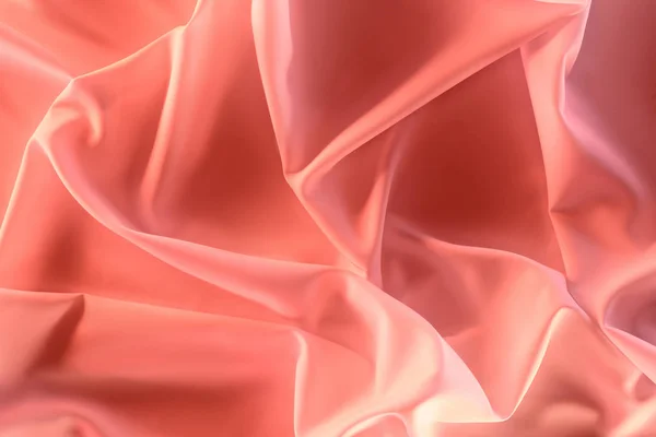Vista de cerca de elegante tela sedosa rosa como fondo - foto de stock