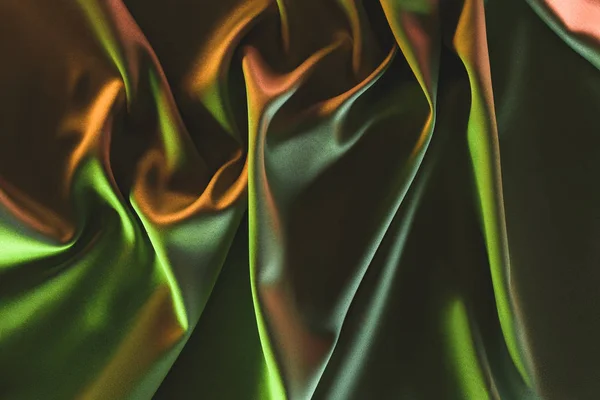 Крупним планом вид на темну зім'яту шовкову тканину як фон — Stock Photo