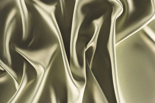 Крупним планом вигляд елегантної зеленої шовкової тканини як фон — Stock Photo
