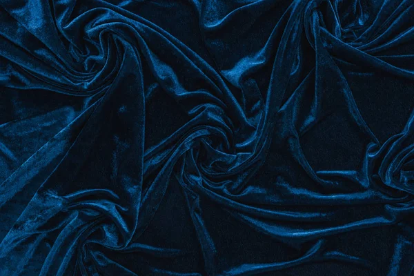 Vue de dessus de tissu de velours texturé froissé — Photo de stock