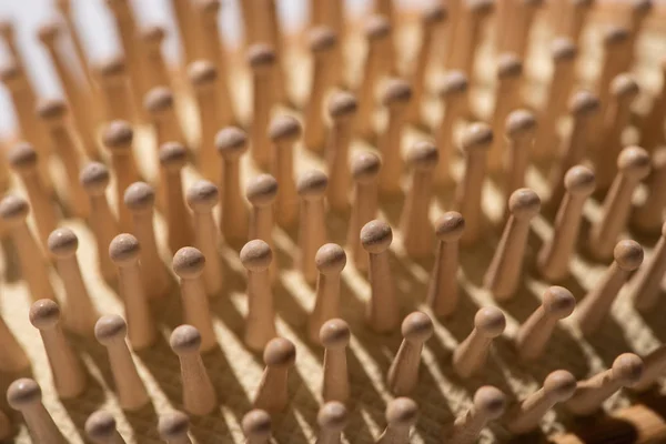 Close up of wooden comb, zero waste concept — Stock Photo