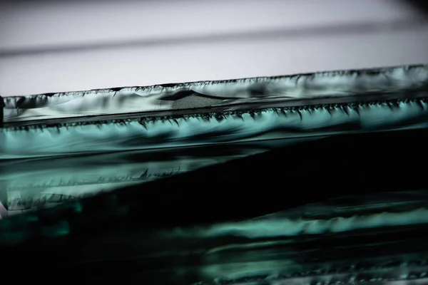 Close up view of square mirror pieces in stack — Stock Photo