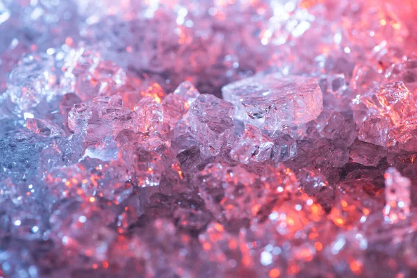 Close up view of abstract blue and red crystal textured background — Stock Photo