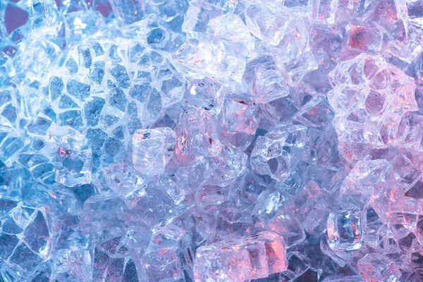 Vue du dessus du fond texturé abstrait en cristal bleu — Photo de stock