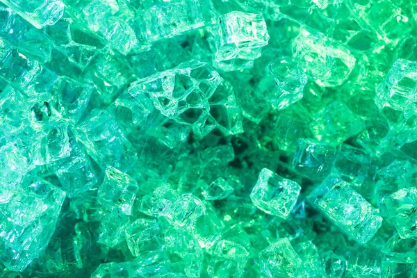 Top view of abstract green ice textured background — Stock Photo