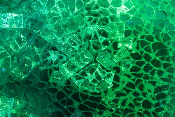 Vista superior del fondo abstracto con textura de hielo verde - foto de stock