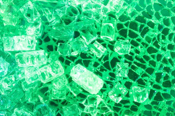 Vista superior del fondo abstracto con textura de hielo verde — Stock Photo