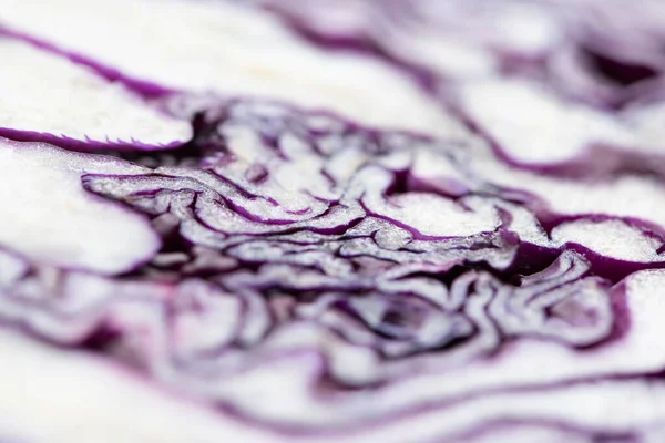 Close up view of fresh ripe cut red cabbage — Stock Photo