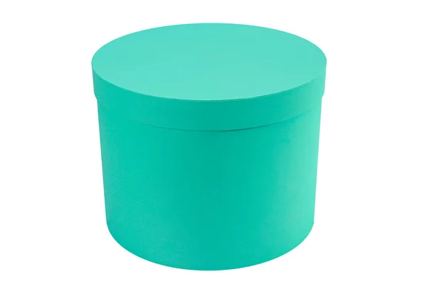 Turquoise Gift Box Isolated White Background — Stock Photo, Image