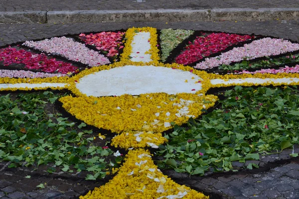 Corpus Christi - Decoração de flores — Fotografia de Stock